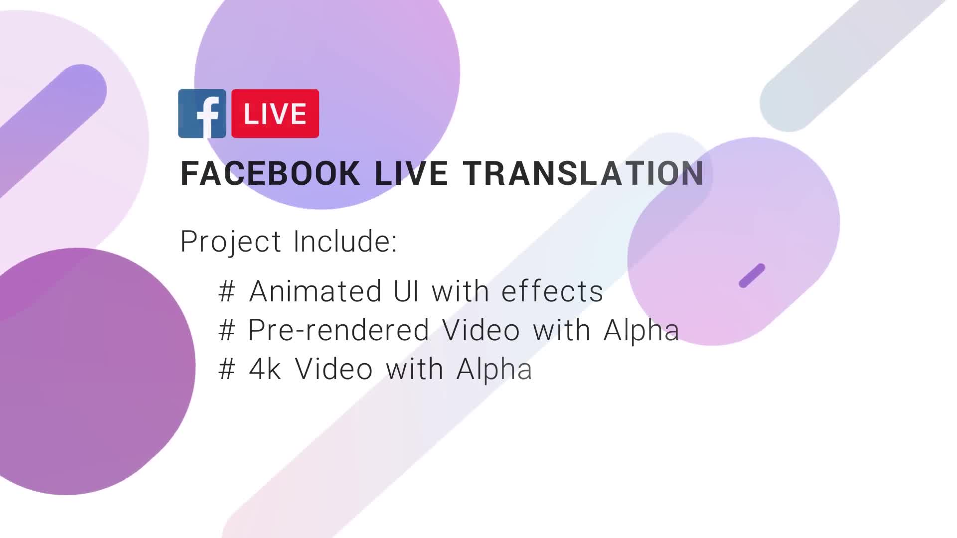 FaceBook Live Translation Stream Videohive 22289820 After Effects Image 1