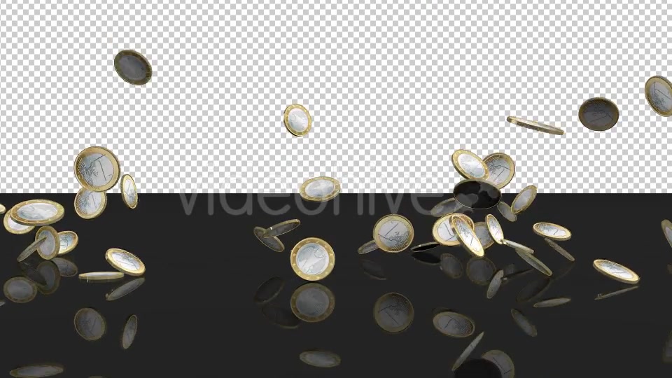 Falling 1 Euro Coins - Download Videohive 20004418