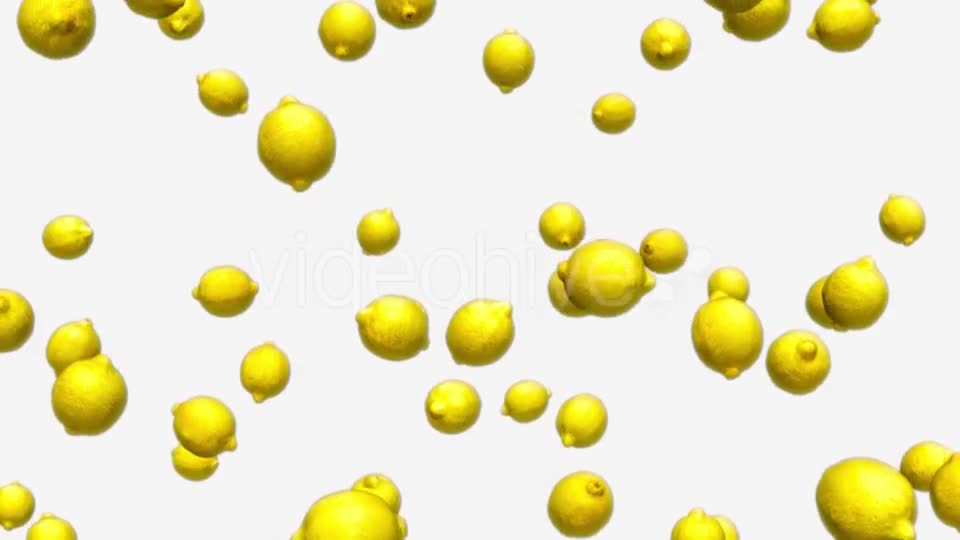 Falling Lemons on White Background - Download Videohive 19471169