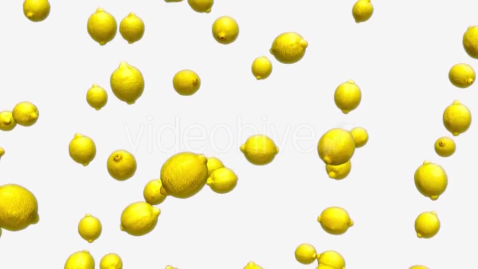 Falling Lemons on White Background - Download Videohive 19471169