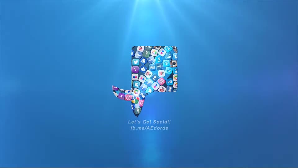 Falling Social Icons Logo reveal - Download Videohive 7891706