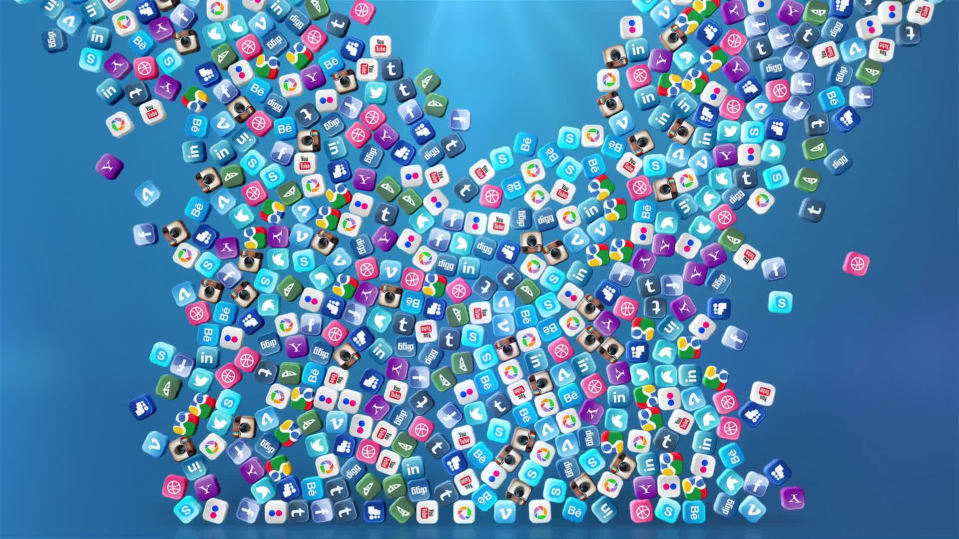 Falling Social Icons Title Reveal (Mogrt) Videohive 23702994 Premiere Pro Image 9
