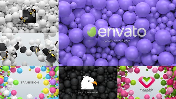 Falling Sphere Colorful Balls Logo Reveal & Transitions - 31852637 Download Videohive