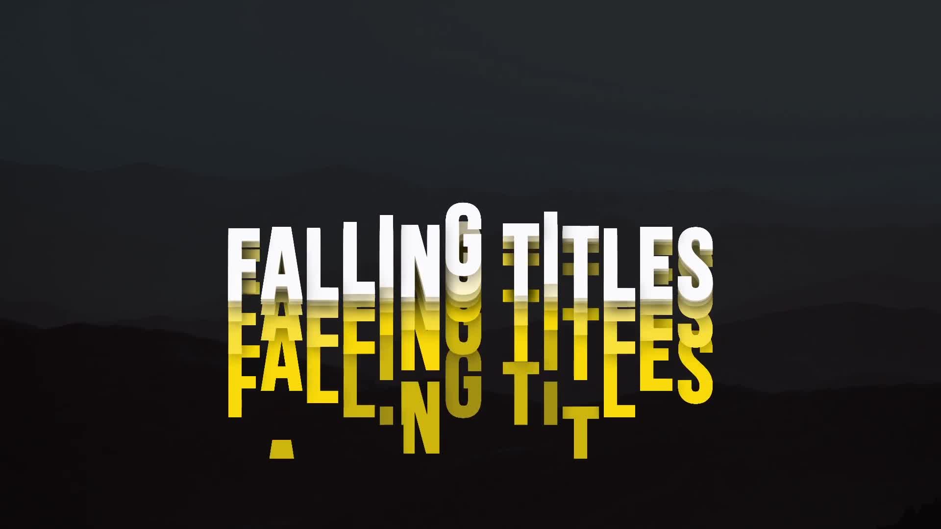 Falling Titles Videohive 35633240 After Effects Image 1
