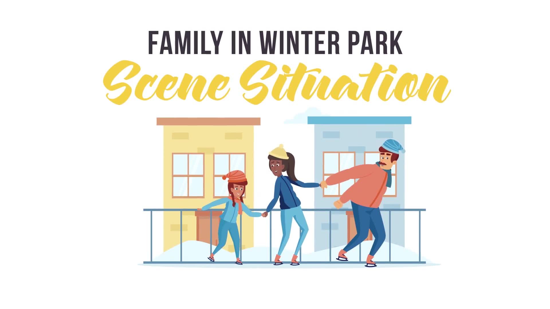 Family in winter park Scene Situation Videohive 29246930 After Effects Image 1