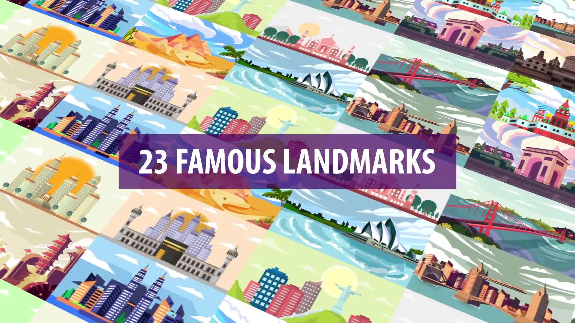 Famous Landmark Animation | Premiere Pro MOGRT Videohive 32862741 Premiere Pro Image 1