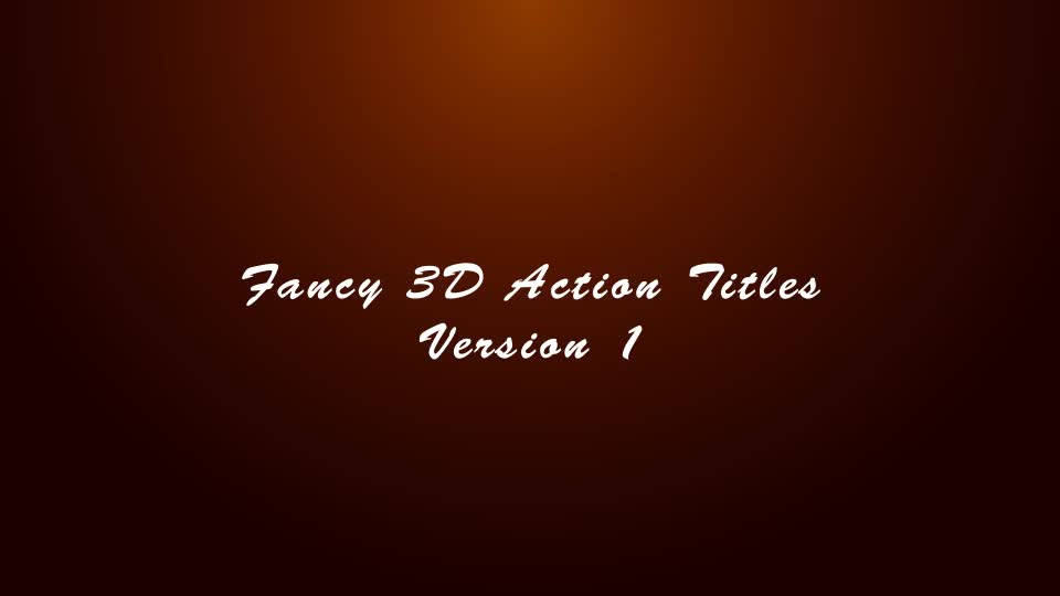 Fancy 3D Action Titles Videohive 19491892 After Effects Image 1