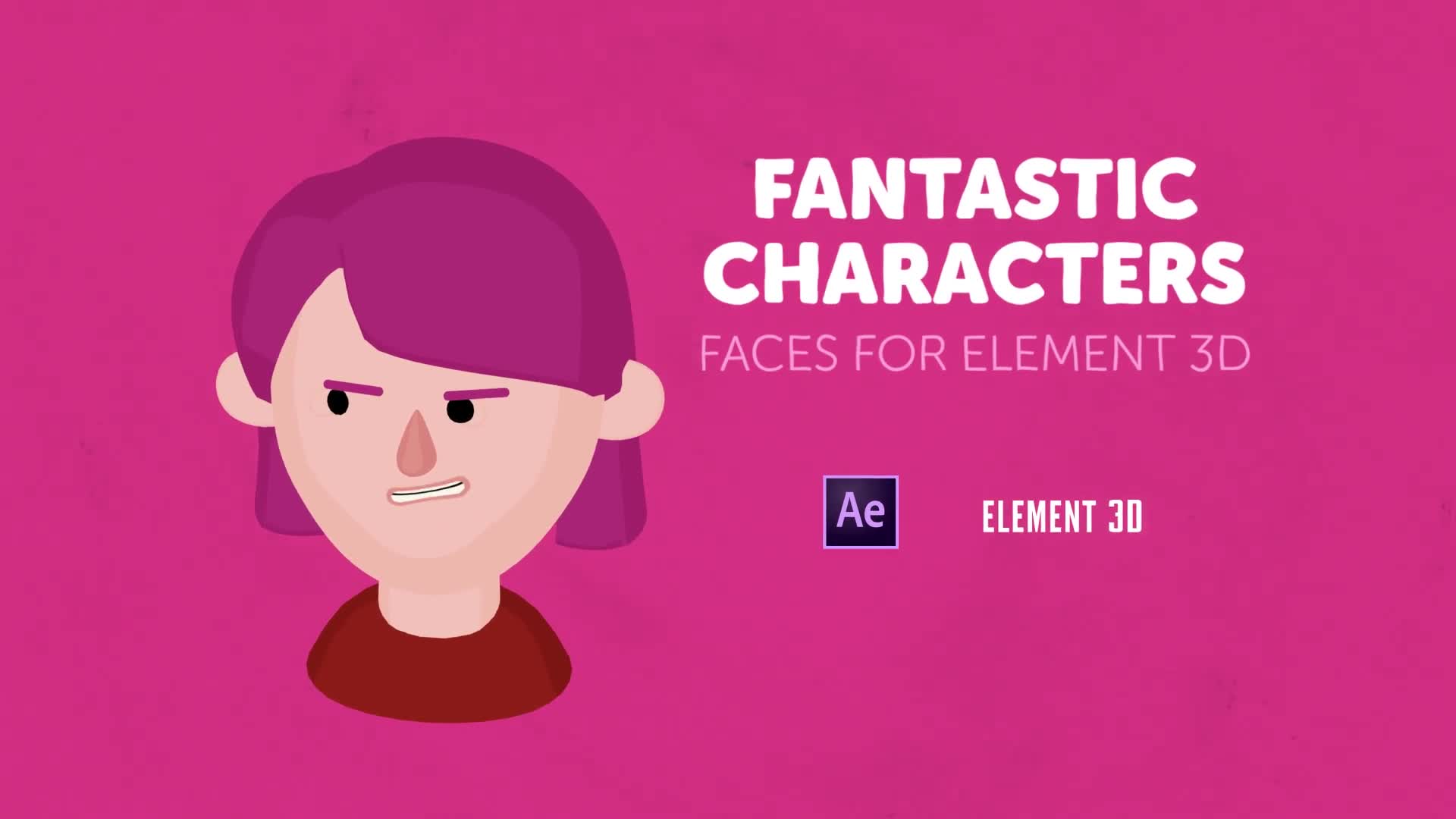Fantastic Characters Faces for Element 3D Videohive 35646665 After Effects Image 1