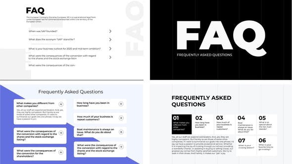 FAQ Frequently Asked Questions Answers - Videohive 31989449 Download