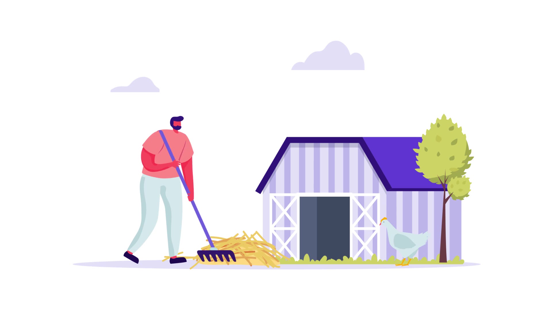 Farm cleaning Flat Concept Videohive 33189207 After Effects Image 6