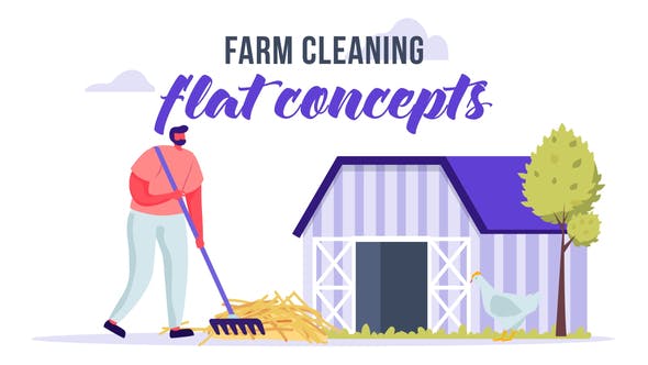 Farm cleaning Flat Concept - 33189207 Videohive Download