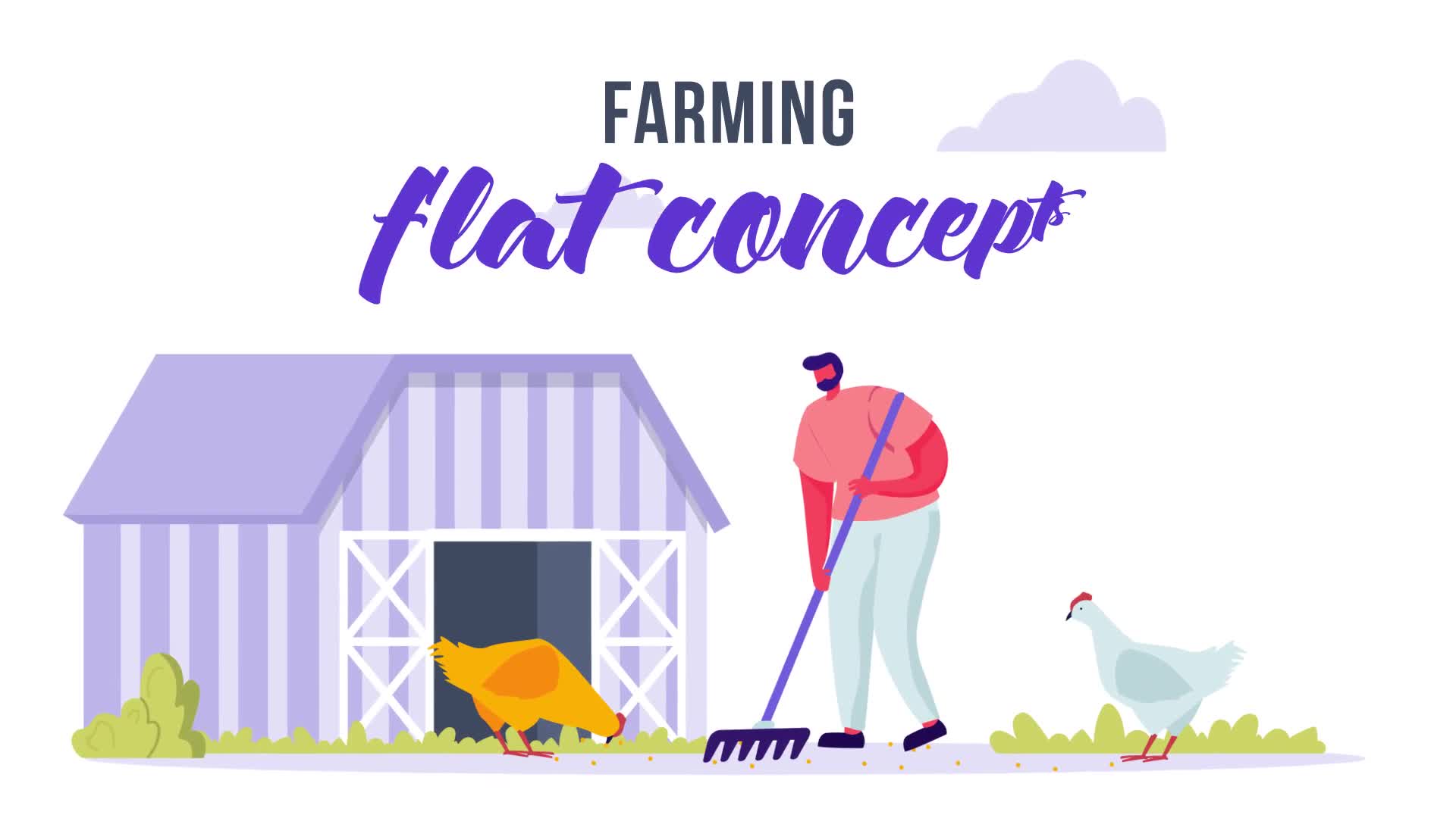 Farming Flat Concept Videohive 33619909 After Effects Image 1