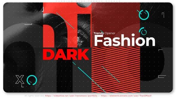 Fashion Dark Trendy Opener - Videohive Download 31121785