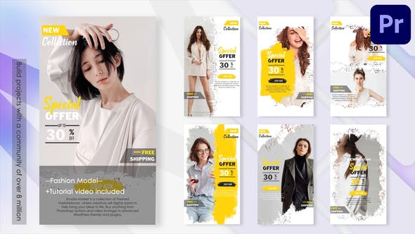 Fashion Promo Instagram Post & Stories Mogrt - Download 36378209 Videohive