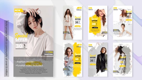 Fashion Promo Instagram Post & Stories - Videohive Download 32073674