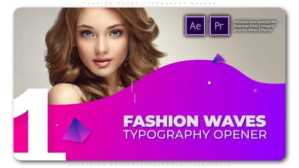 Fashion Waves Typography Opener - Videohive Download 25566356