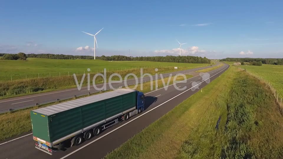 Fast Cargo Truck Driving On Highway  Videohive 17139551 Stock Footage Image 2