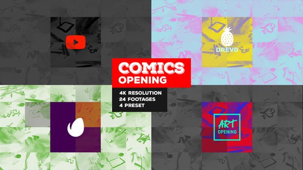 Fast Comics Opening/ Art Intro/ Kids Cartoon Tv Broadcast Intro/ Teens Youtube Channel/ Family Tales - Download 22091637 Videohive