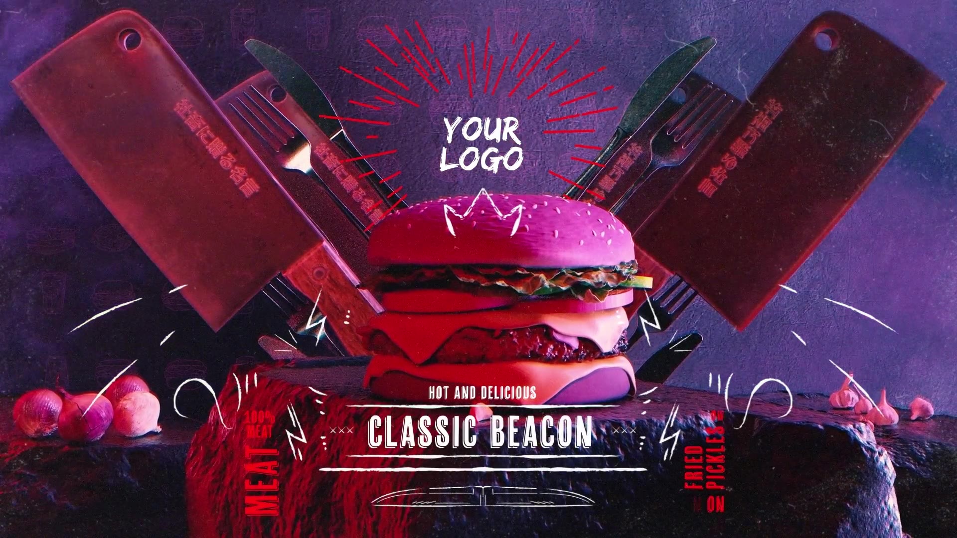 Fast Food Logo Reveal Videohive 36724285 After Effects Image 3