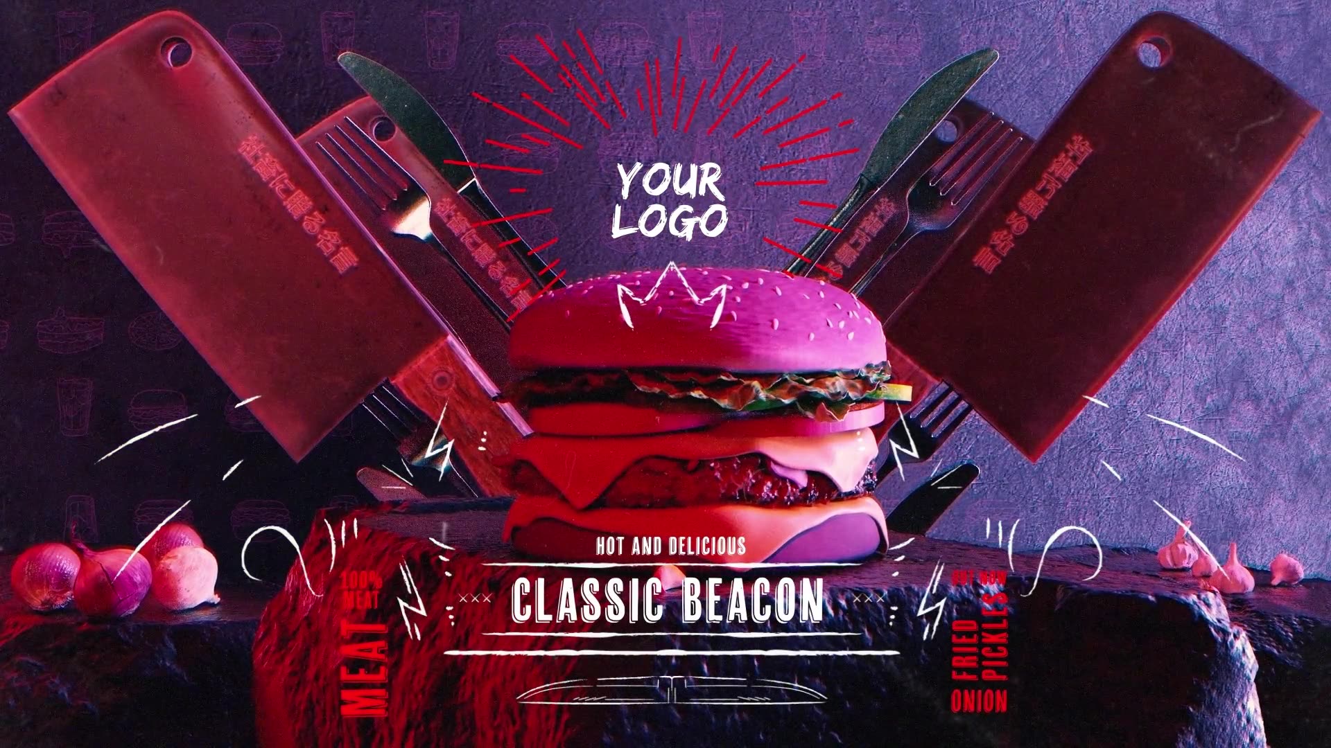 Fast Food Logo Reveal Videohive 36724285 After Effects Image 4