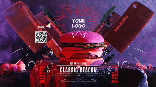 Fast Food Logo Reveal - 36724285 Videohive Download