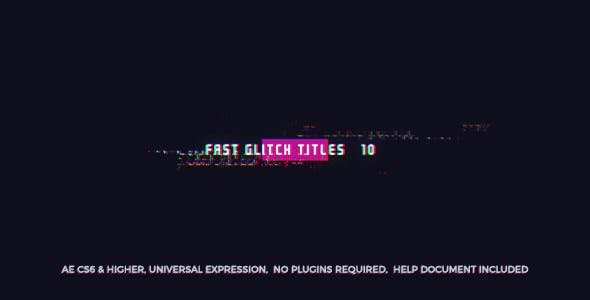 Fast Glitch Titles - Download 20550021 Videohive