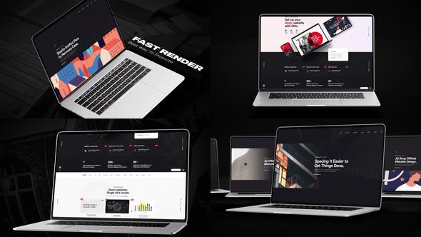 Fast Laptop Website Promo - Videohive Download 35656827