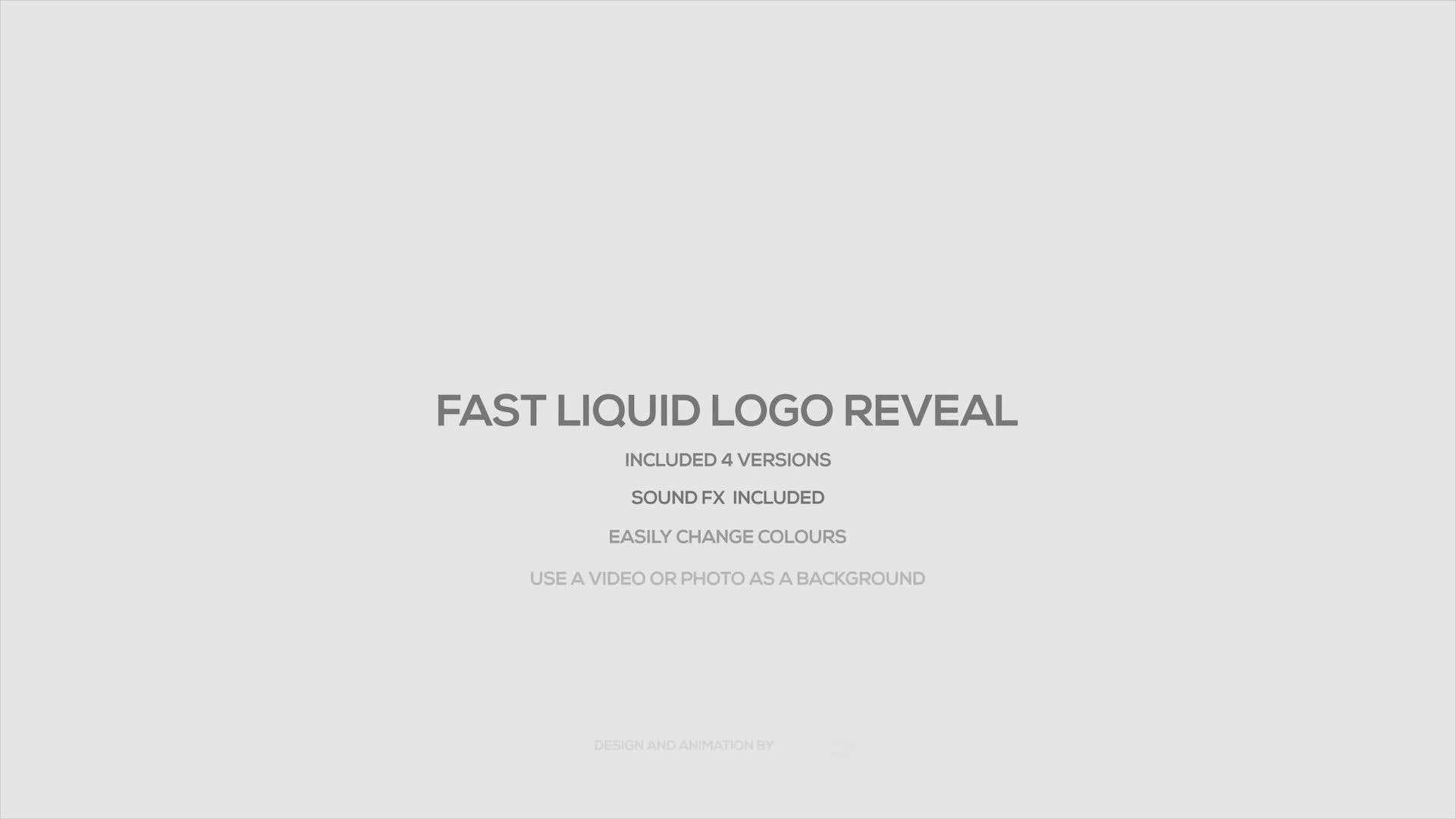 Fast Liquid Logo Reveal Videohive 38300382 After Effects Image 1