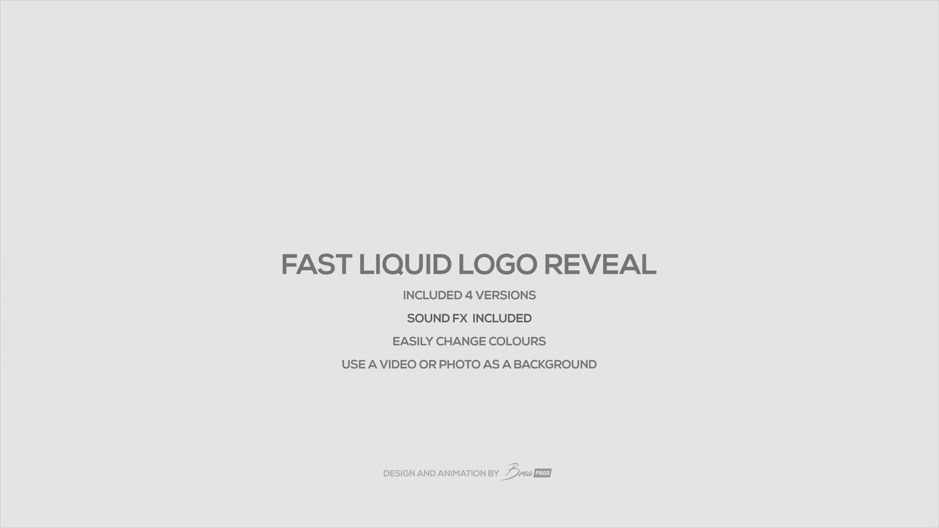 Fast Liquid Logo Reveal Videohive 38300382 After Effects Image 2