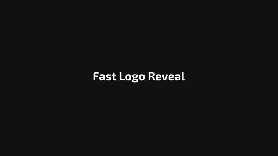Fast Logo Reveal Videohive 28795701 After Effects Image 1