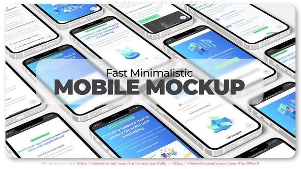 Fast Minimalistic Mobile Mockup - Download Videohive 36745499