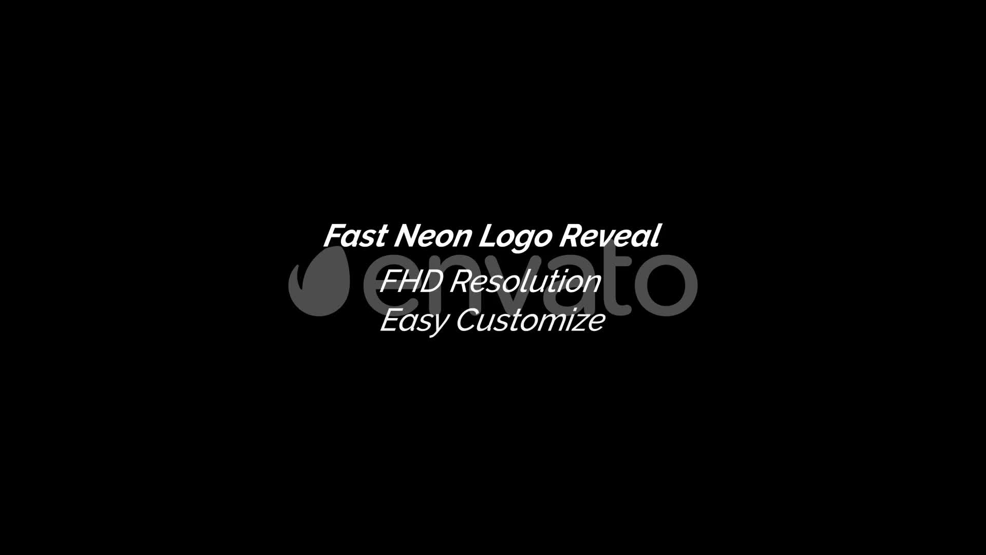 Fast Neon Logo Reveal Videohive 23801395 After Effects Image 1