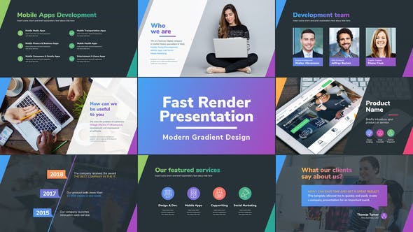 Fast Render Presentation | Modern Gradient Design - 22165695 Videohive Download