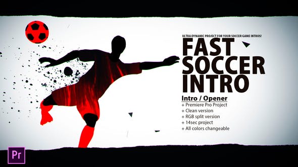 Fast Soccer Intro Soccer Opener Soccer Youtube Intro Premiere Pro - 34152816 Download Videohive