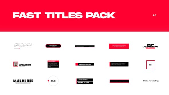 Fast Titles Pack - Download Videohive 32602896
