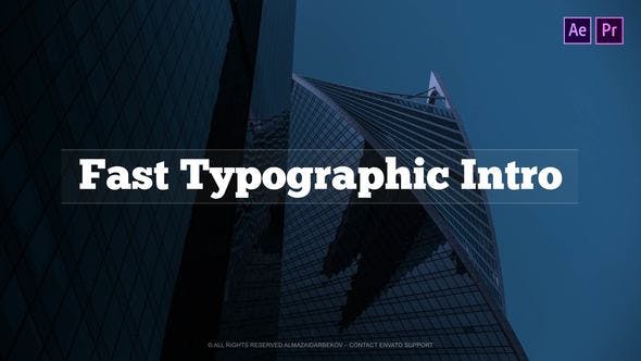 Fast Typographic Intro - Videohive 23252244 Download