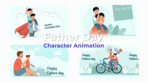 Fathers Day Animation Scene Pack - Download Videohive 36977677