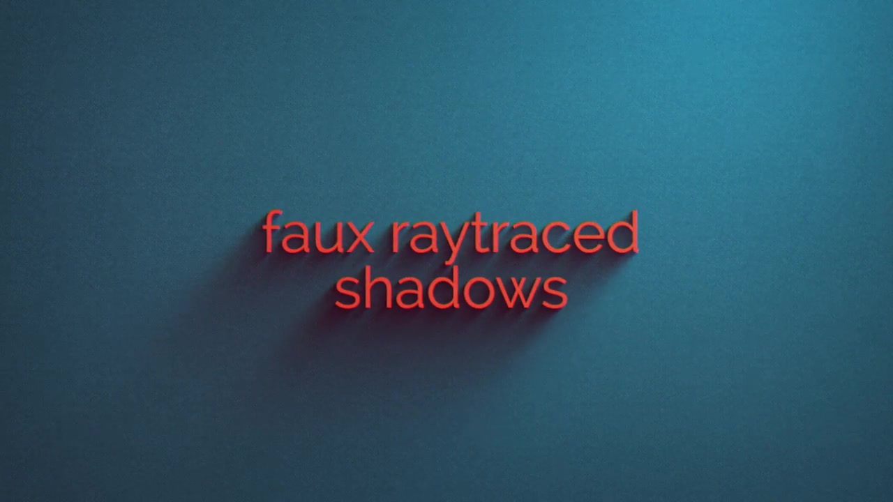 Faux Raytraced Shadow Preset - Download Videohive 7796037