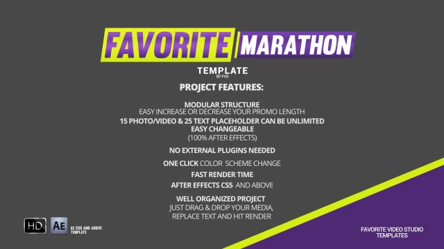 Favorite Marathon Pack - Download Videohive 15875323