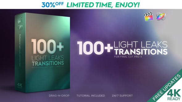 FCPX Light Leaks Transitions - Videohive 23726269 Download