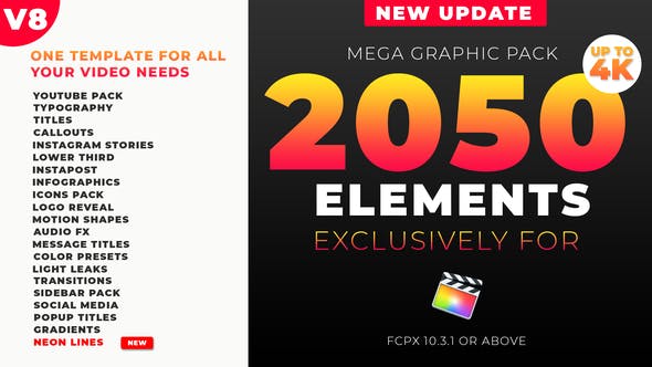 FCPX Mega Graphics Pack - Videohive 23086755 Download