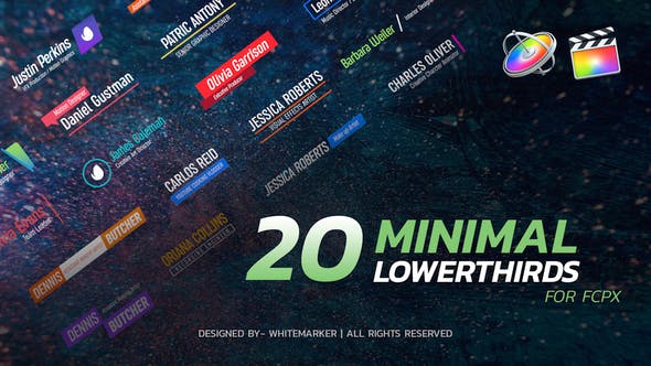 FCPX Minimal Lower Thirds Pack - Download Videohive 23139474