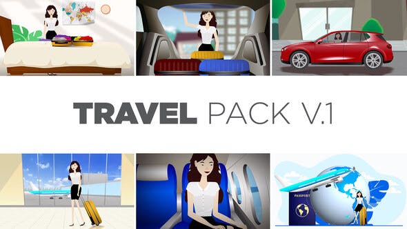 Female Character Travel toolkit V.1 - 33843474 Videohive Download