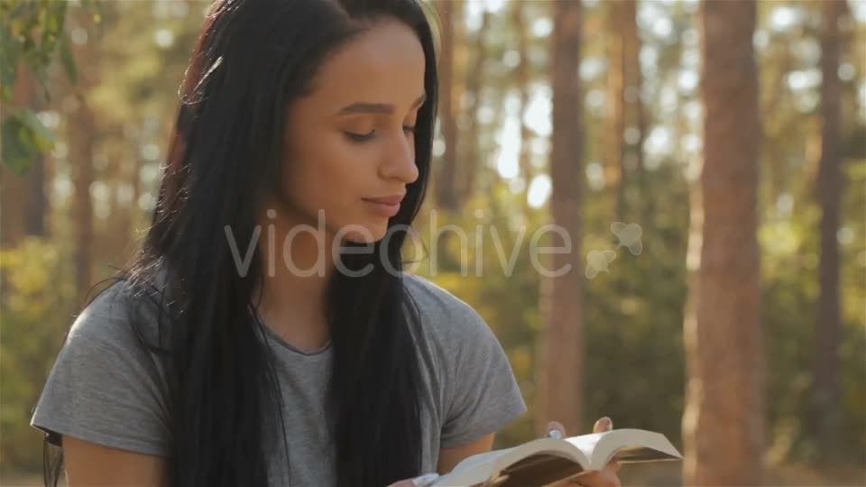 Female Hiker Reads Book At The Forest - Download Videohive 18268920