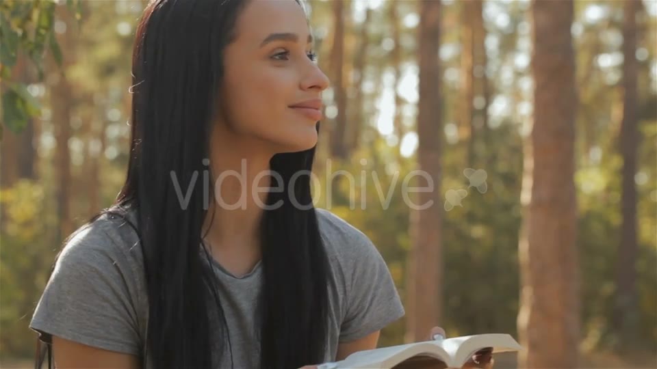 Female Hiker Reads Book At The Forest - Download Videohive 18268920