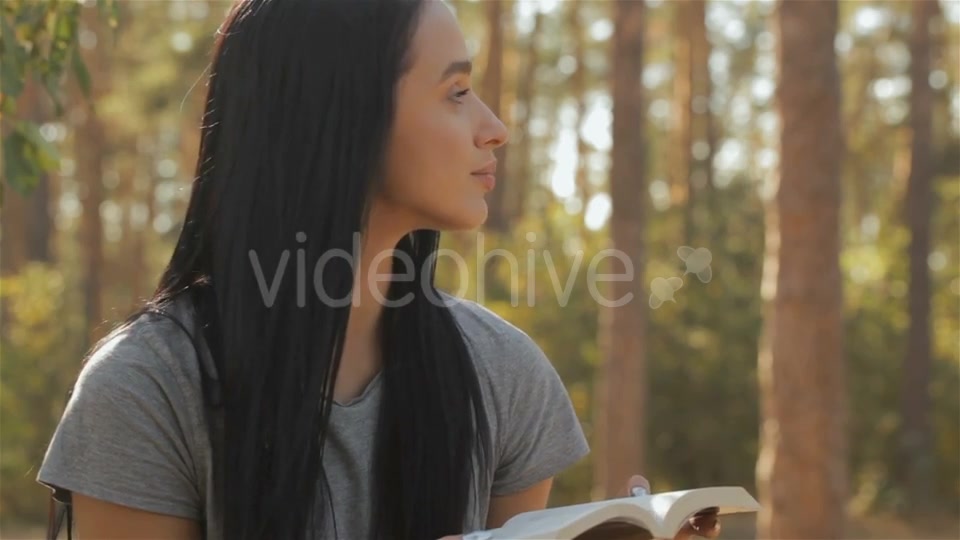 Female Hiker Reads Book At The Forest - Download Videohive 18268920