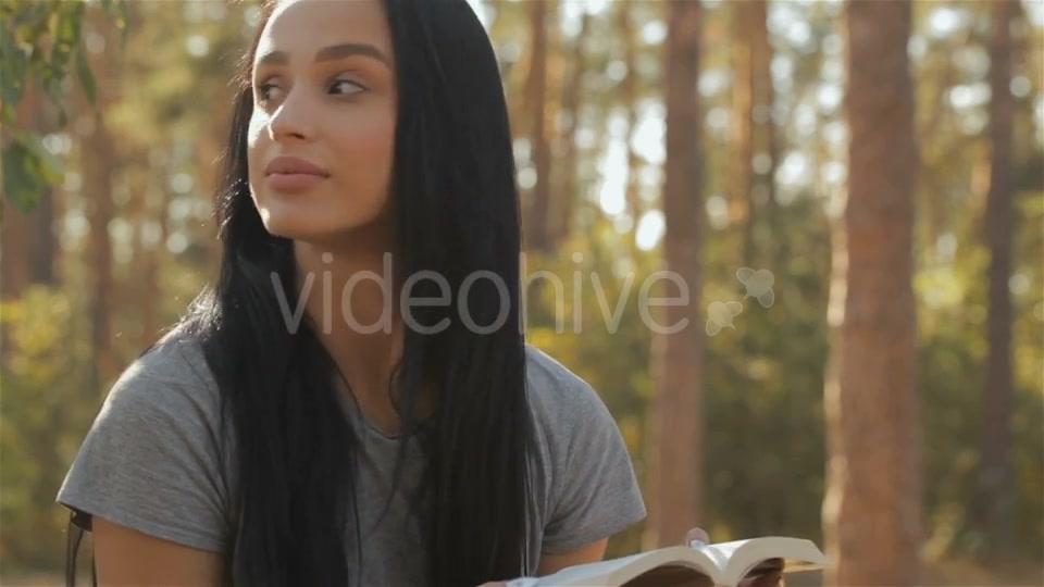 Female Hiker Reads Book At The Forest - Download Videohive 18268920
