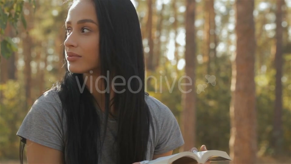 Female Hiker Reads Book At The Forest - Download Videohive 18268920