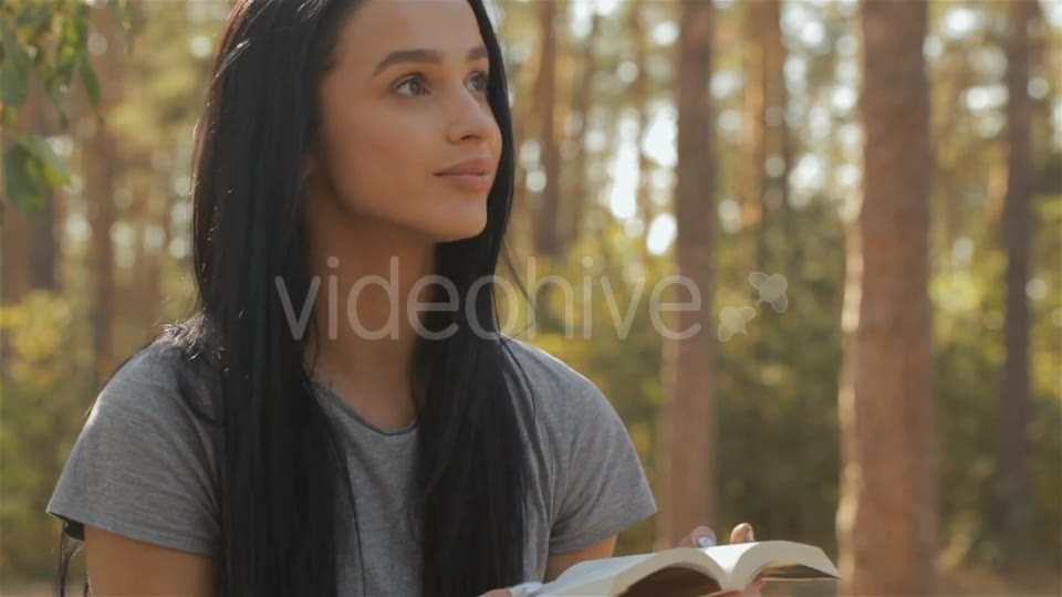 Female Hiker Reads Book At The Forest - Download Videohive 18268920