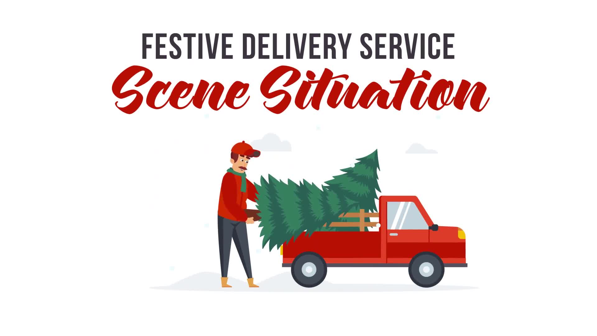 Festive delivery service Scene Situation Videohive 29437352 After Effects Image 1